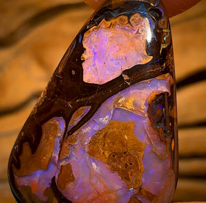 “Purple Kernels” 17.1cts - Yowah Nut Kernel Opal. Australian Boulder Opal