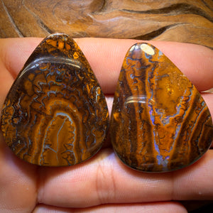 145.3cts - Tribal Queensland Boulder Opal Pair