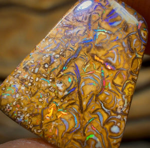 7.5cts - Coolest Electric Tan Tribal Yowah Nut Opal. Australian Opal