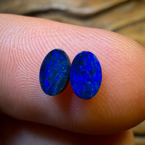 TGIF 0.7cts - Australian Boulder Opal Doublet Pair