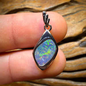 Sterling Silver - Queensland Boulder Opal Doublet Pendant
