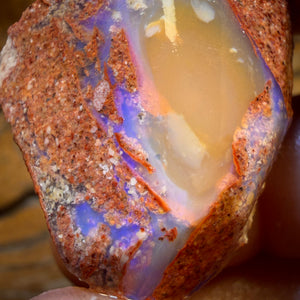 88.9cts - Boulder Pipe Opal Rough Piece. Australian Opal