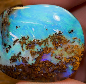 75.9cts - Australian Boulder Seam Opal. Gorgeous Reef Pattern - Opal Whisperers
