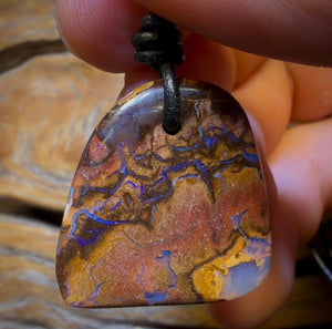 27 x 26mm - Drilled Boulder Opal Necklace