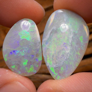 26.1cts - Lightning Ridge Dark Opal PAIR!