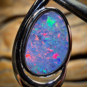 Sterling Silver - Queensland Boulder Opal Doublet Pendant
