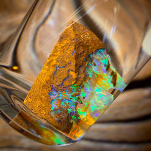 15cts - Vial of Rare Yowah Fossil Opal Golden Green Crystal Rough Specimen