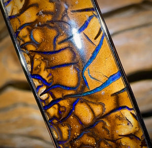 Sterling Silver - Top Tan Tribal Boulder Opal UNISEX Pendant