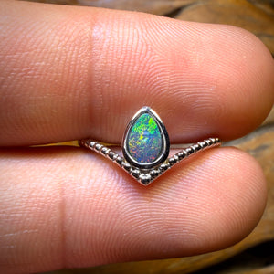 🔨 AUCTION 🔨 Sterling Silver - Queensland Boulder Opal Doublet Ring