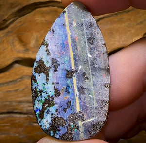 136.6cts - “Blue Leopard”Large Australian Boulder Seam Opal from Opalton