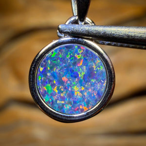Sterling Silver - Queensland Boulder Opal Doublet Pendant