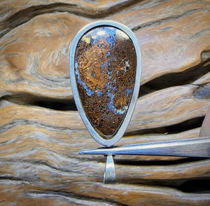 Sterling Silver - Tribal Boulder Opal UNISEX Pendant