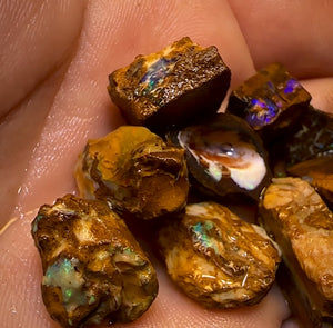 152.1cts - 15x Yowah Nut Rough Opal Parcel. Australian Boulder Opal BARGAIN