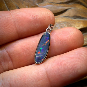 🔨 AUCTION 🔨 Sterling Silver - Queensland Boulder Opal Doublet Pendant