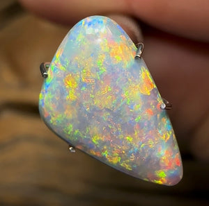 2.9cts - Lightning Ridge Solid Semi Black Opal - Opal Whisperers
