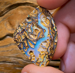 42.7cts - Yowah Nut Tribal Opal. Australian Boulder Opal - Opal Whisperers