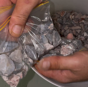 500cts - Lightning Ridge Black Potch Rough Colourless Practice Parcels. AU$0.20c/ct BULK LISTING