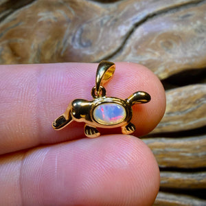 Sterling Silver Gold Plated - Solid South Australian Crystal Opal Pendants Red / Multi. BULK LISTING