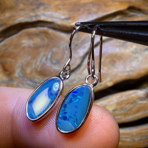 TGIF Sterling Silver - “The Pattern Within?” Australian Boulder Opal Doublet Hook Earrings