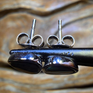 TGIF Sterling Silver - “Otherworldly” Australian Boulder Opal Doublet Stud Earrings