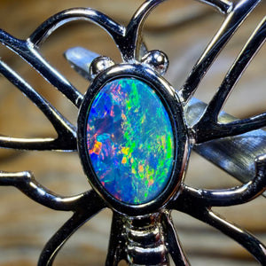 TGIF Sterling Silver - Queensland Boulder Opal Doublet Pendant One Only