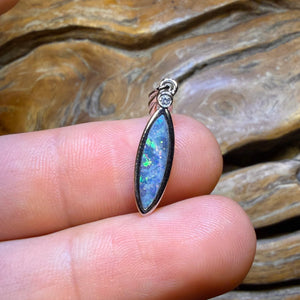 TGIF Sterling Silver - Queensland Boulder Opal Doublet Pendant