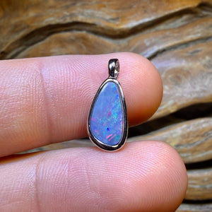 Sterling Silver - Queensland Boulder Opal Doublet Pendant