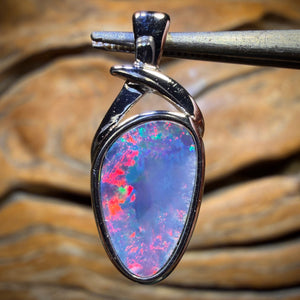 Sterling Silver - Australian Boulder Opal Doublet Pendant