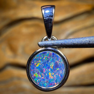 Sterling Silver - Queensland Boulder Opal Doublet Pendant