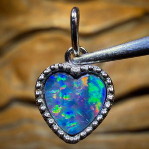 Sterling Silver - Queensland Boulder Opal Doublet Pendant