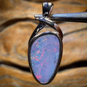 Sterling Silver - Queensland Boulder Opal Doublet Pendant