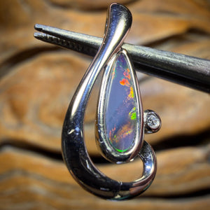 Sterling Silver - Queensland Boulder Opal Doublet Pendant