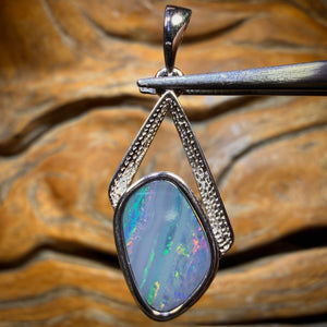 Sterling Silver - Queensland Boulder Opal Doublet Pendant