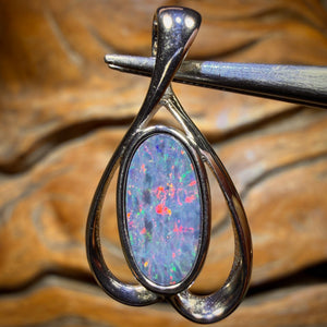 Sterling Silver - Queensland Boulder Opal Doublet Pendant