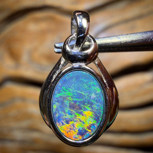 Sterling Silver - Queensland Boulder Opal Doublet Pendant