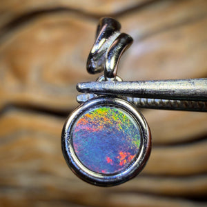 Sterling Silver - Queensland Boulder Opal Doublet Pendant