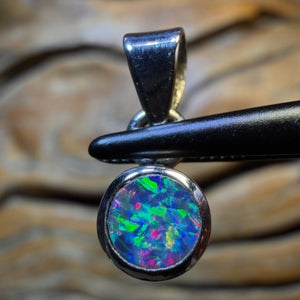 Sterling Silver - Queensland Boulder Opal Doublet Pendant