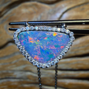 Sterling Silver - Queensland Boulder Opal Doublet Pendant