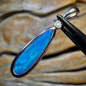 Sterling Silver - Queensland Boulder Opal Doublet Pendant