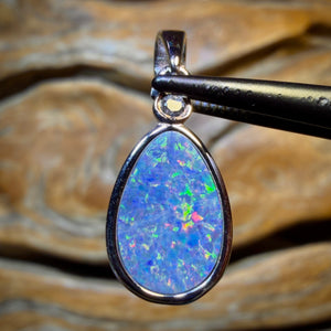 Sterling Silver - Queensland Boulder Opal Doublet Pendant