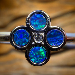 Sterling Silver - Queensland Boulder Opal Doublet Ring