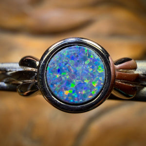 Sterling Silver - Queensland Boulder Opal Doublet Ring