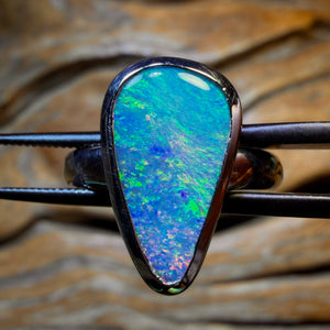 Sterling Silver - Queensland Boulder Opal Doublet Ring