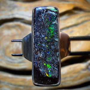 Sterling Silver - Queensland Boulder Opal Doublet Ring