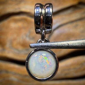 Sterling Silver - Solid South Australian Crystal Opal Pendant