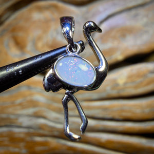 Sterling Silver - Solid South Australian Crystal Opal Pendants Red Multi. BULK LISTING