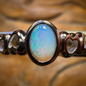 Sterling Silver - South Australian Crystal Opal Ring