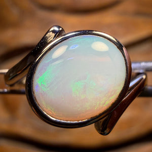 Sterling Silver - South Australian White Opal Ring