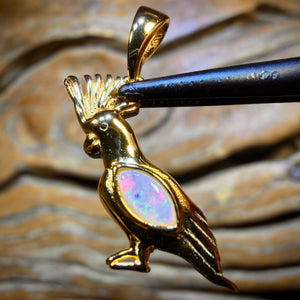 Sterling Silver Gold Plated - Solid South Australian Crystal Opal Pendants. BULK LISTING