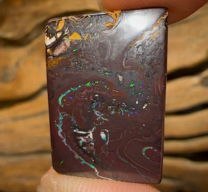 19.2cts - Queensland Boulder Opal Double Sided - Opal Whisperers